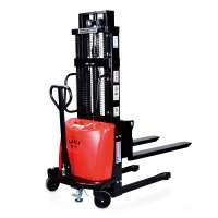 China easy used 1 ton 1.5ton double mast semi electric pallet stacker