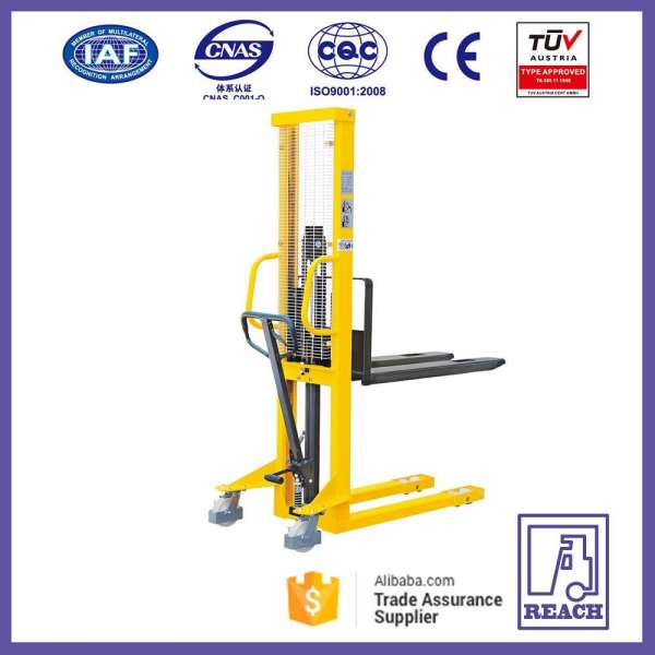 Best sale manual stacker manual pallet stacker,hand manual forklift with CE